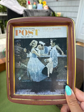 Vintage Daher Norman Rockwell “After the Prom” Metal Tray | Saturday Evening